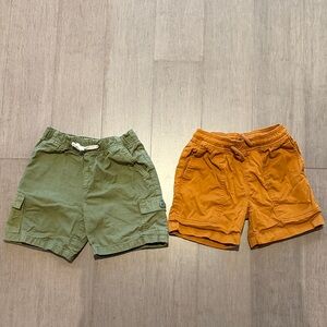 Crewcuts size 6 Kids Green and Orange Shorts Set